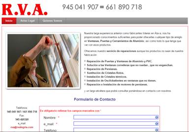 Páginas web de reparaciones de ventanas en Vitoria - José Sebastián Estévez